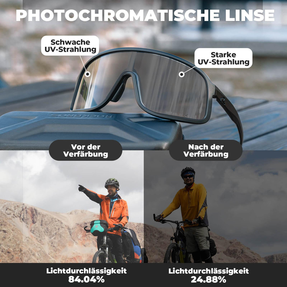 Rockbros Fahrradbrille SHOWDOW – Selbsttönend Default Title