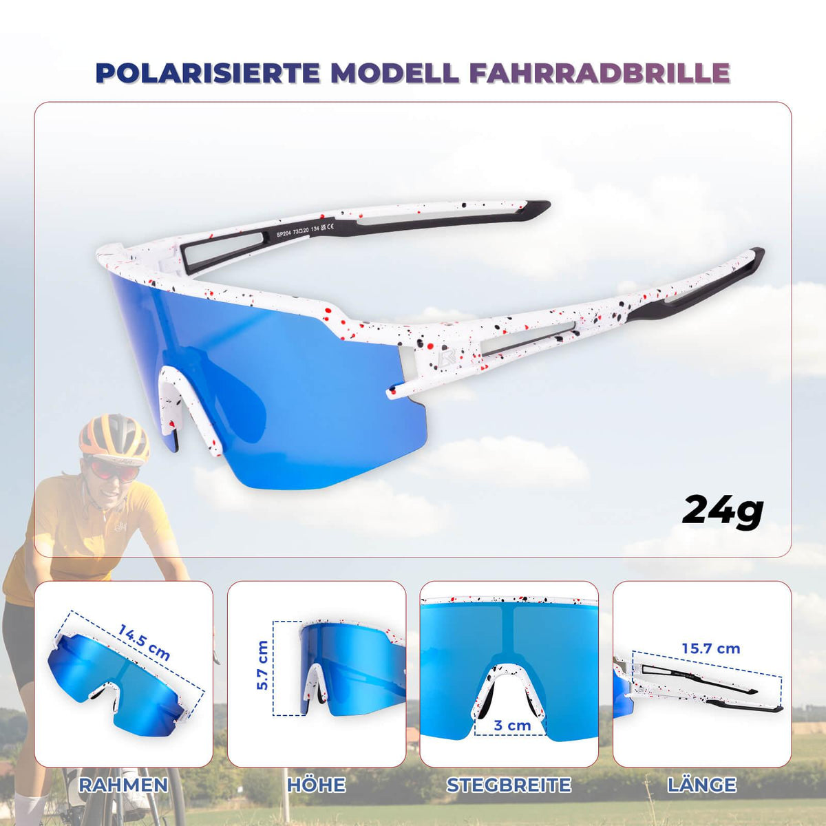Rockbros Fahrradbrille – Polarisiert mit UV400 Default Title