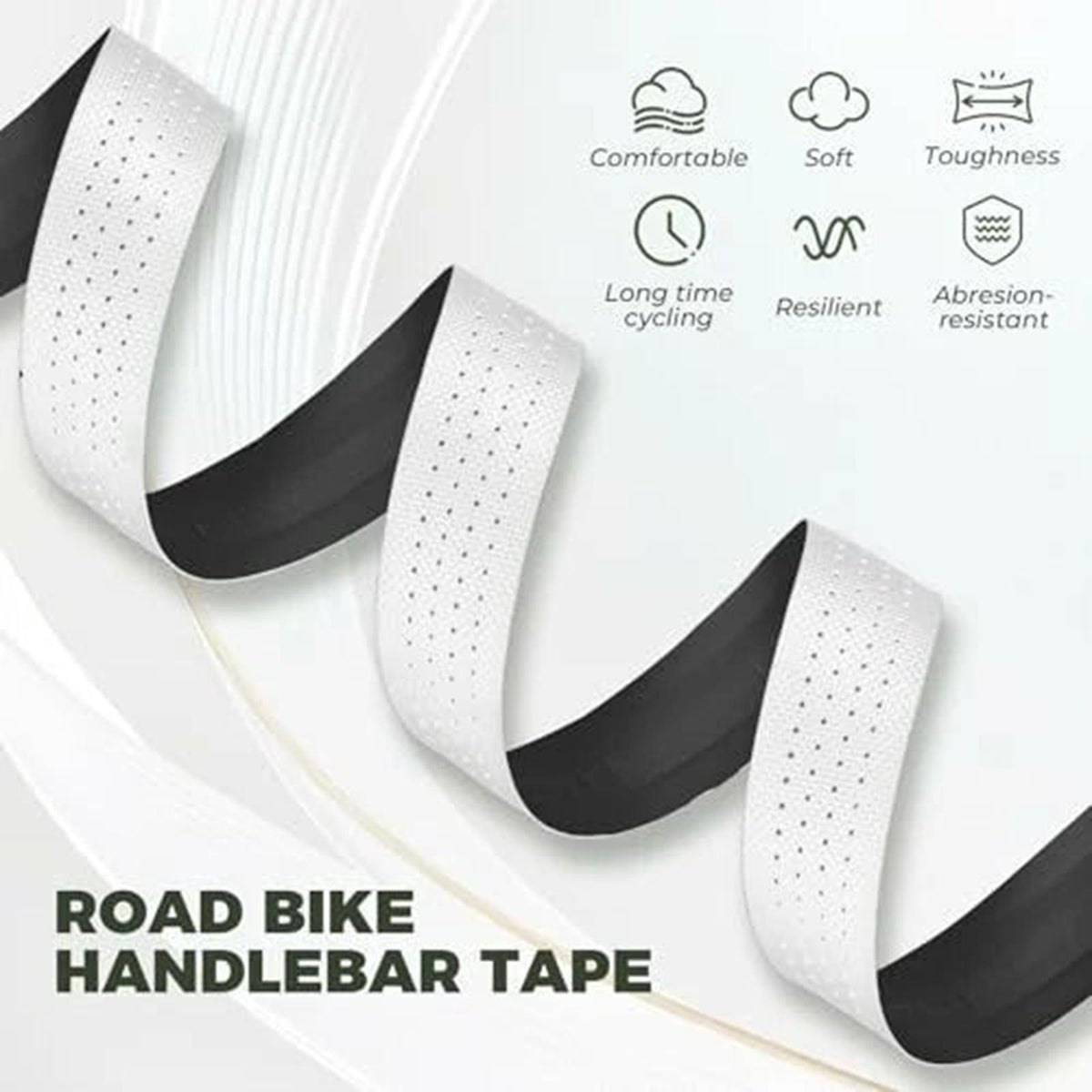 Rockbros Rennrad Lenkerband 3mm – 2 Rollen Schwarz Default Title