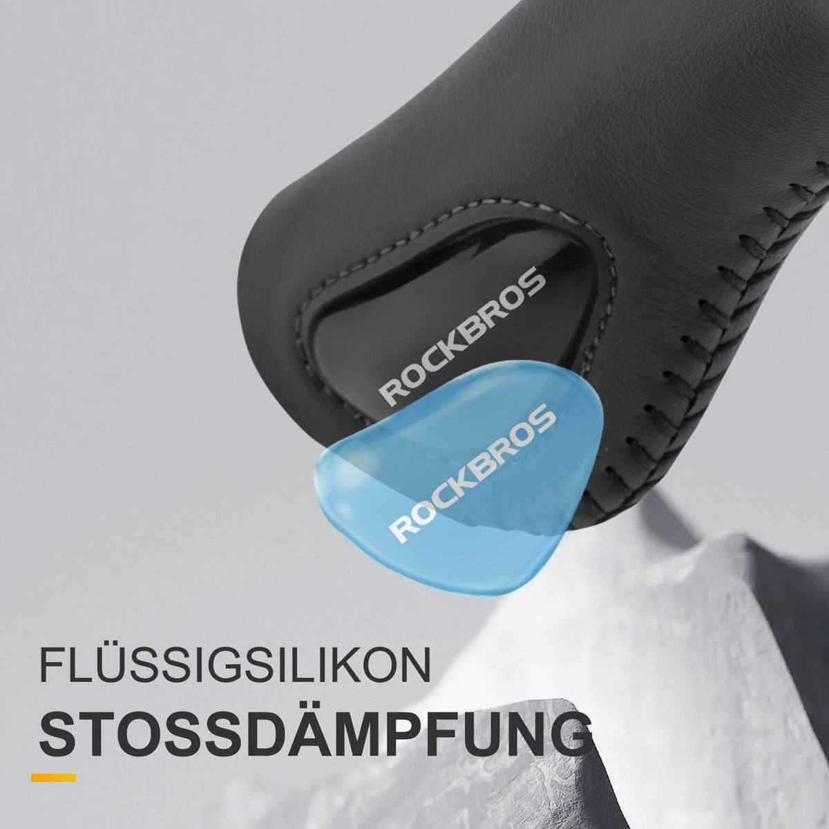 Rockbros Fahrradgriffe aus PU-Leder mit Gel-Polsterung Blau