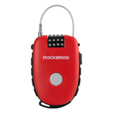Rockbros Kabelschloss – 94cm Zahlenschloss Rot Default Title