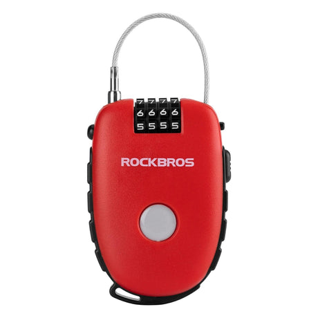 Rockbros Kabelschloss – 94cm Zahlenschloss Rot Default Title