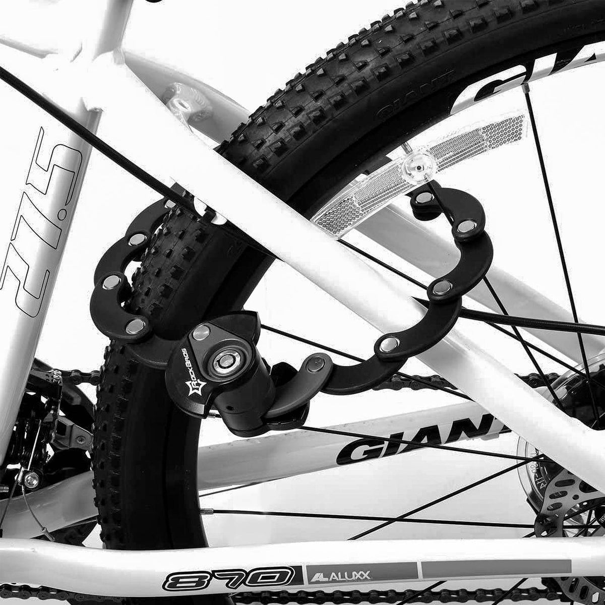 Rockbros Fahrrad-Faltschloss 70 cm – Schwarz Default Title