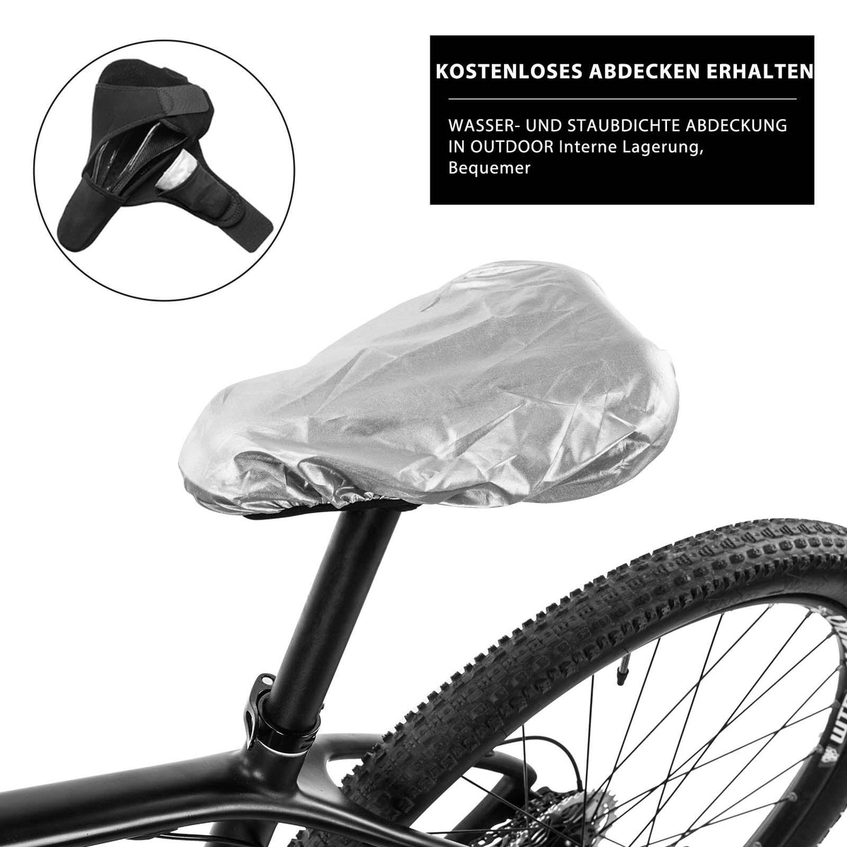Rockbros Fahrrad Gel-Sattelbezug mit Regenschutz Rot