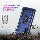 Samsung Galaxy A18 - Military Hülle mit Ringhalter Blau