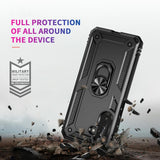 Samsung Galaxy A18 - Military Hülle mit Ringhalter Schwarz