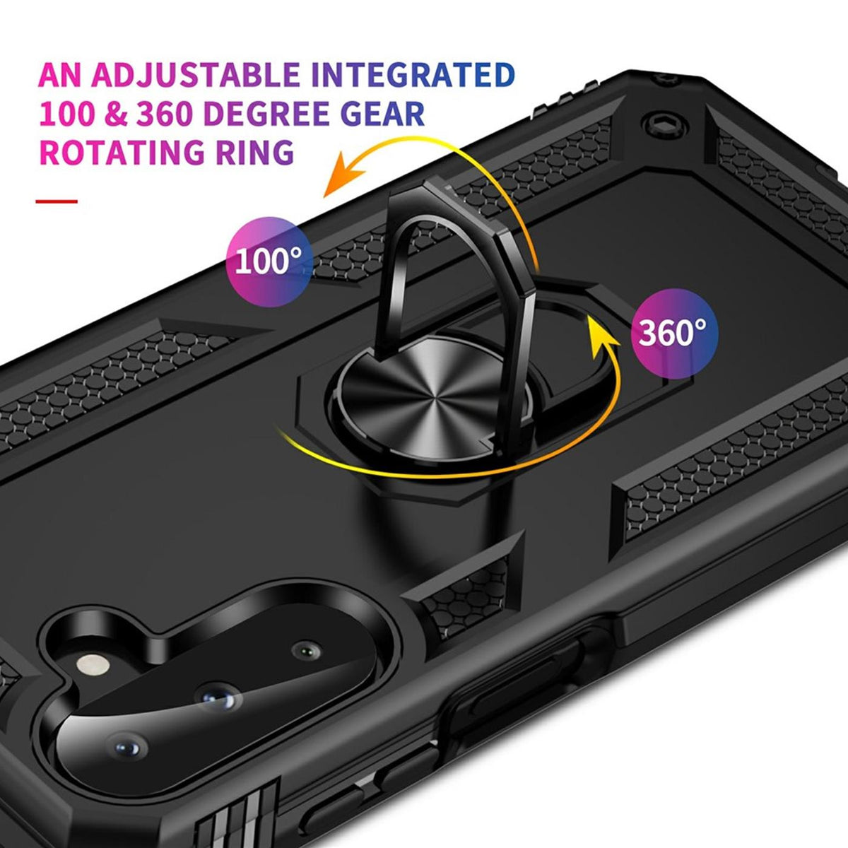 Samsung Galaxy A18 - Military Hülle mit Ringhalter Schwarz