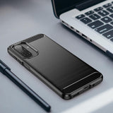 Samsung Galaxy A18 - Carbon Hülle Stoßfest Schwarz
