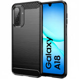 Samsung Galaxy A18 - Carbon Hülle Stoßfest Schwarz