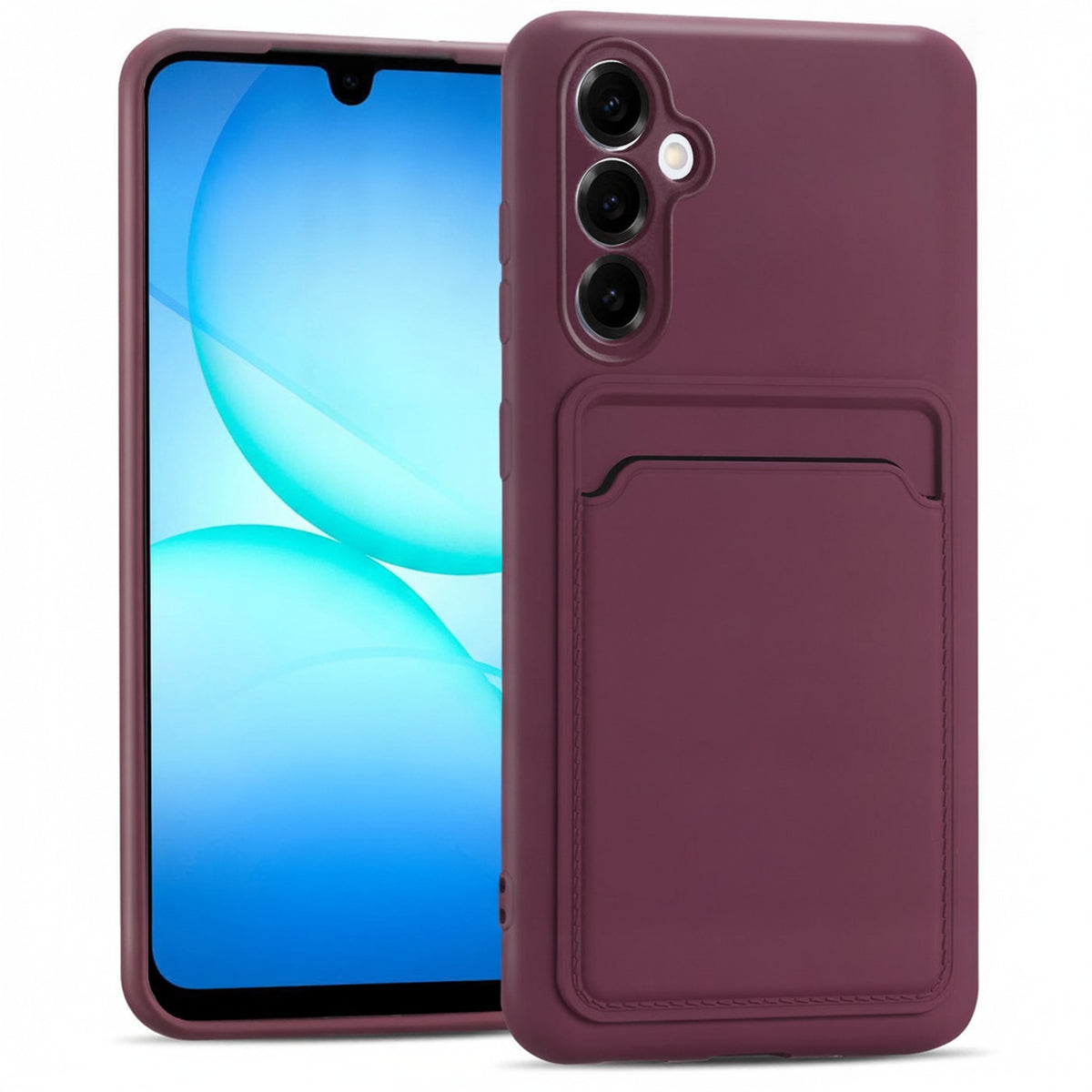 Samsung Galaxy A18 - Slim Hülle mit Kartenfach Lila