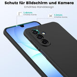 Samsung Galaxy A18 - Slim Silikon Hülle Schwarz Matt Schwarz