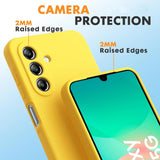 Samsung Galaxy A18 - Silikon Hülle Farbig Mikrofaser Gelb