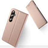 Samsung Galaxy A18 - Metallic Flip Hülle Klappbar Rosegold