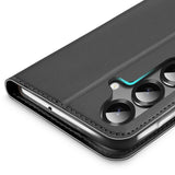 Samsung Galaxy A18 - Metallic Flip Hülle Klappbar Schwarz
