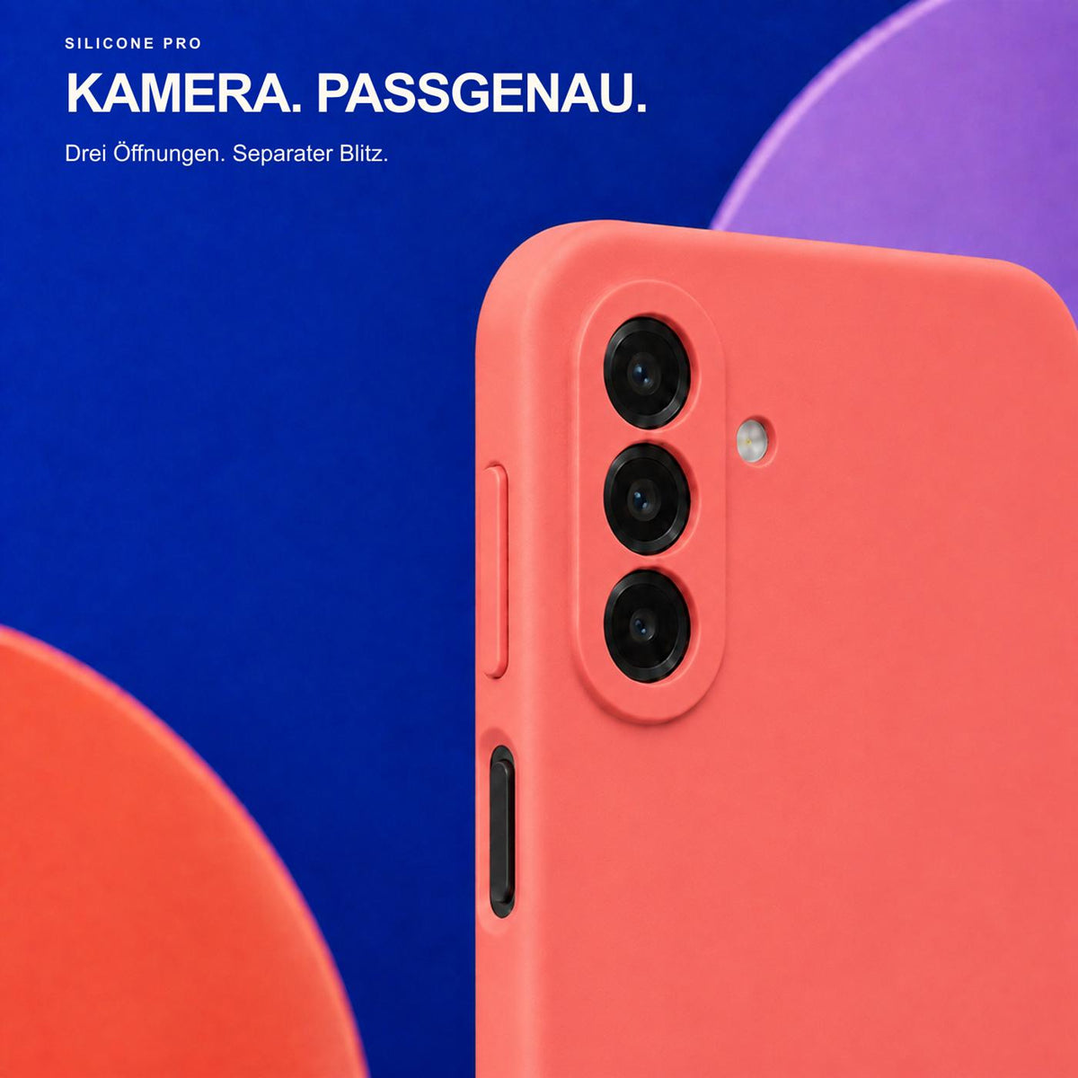 Samsung Galaxy A18 - Silikon Hülle Soft-Touch Korallenrot