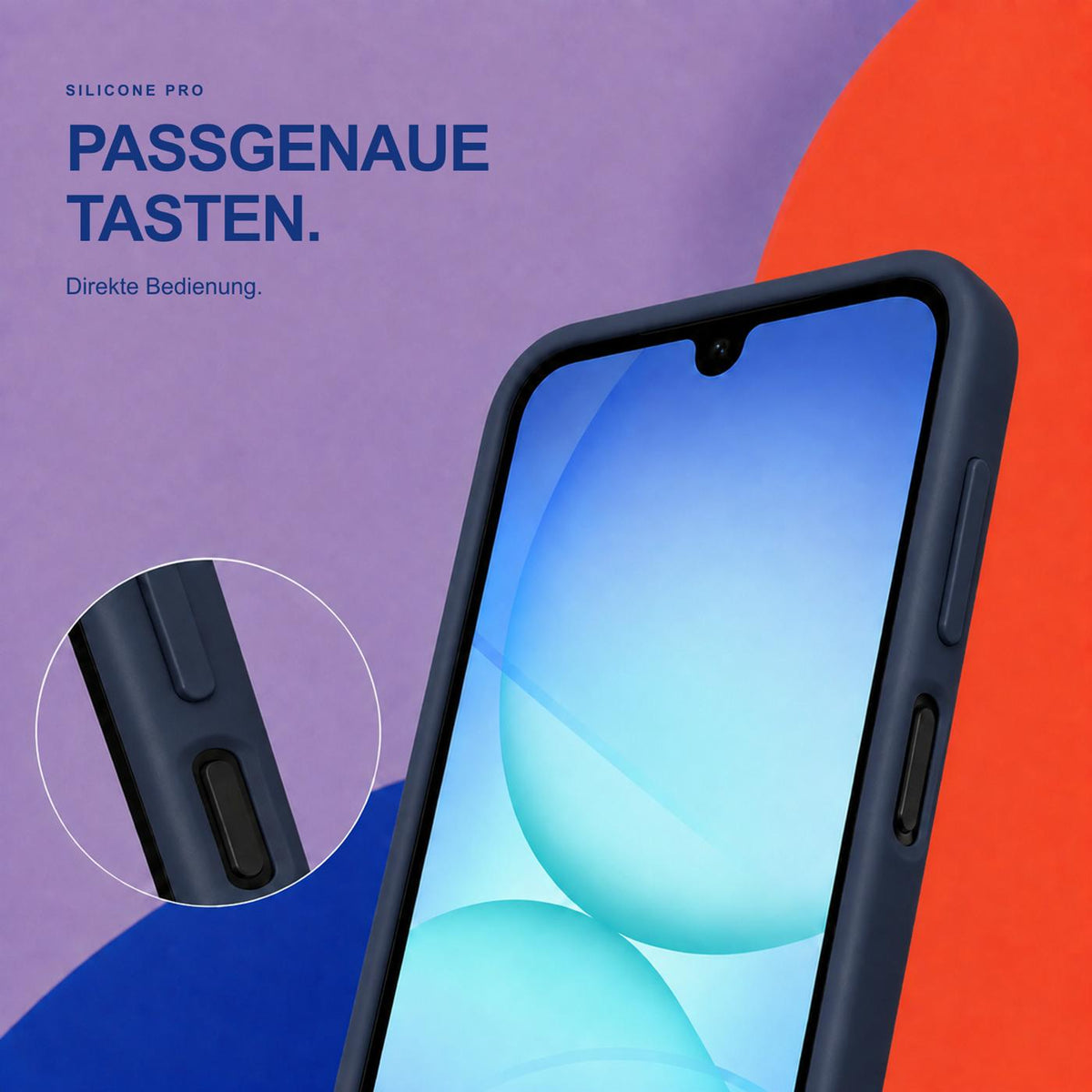 Samsung Galaxy A18 - Silikon Hülle Soft-Touch Mitternachtsblau
