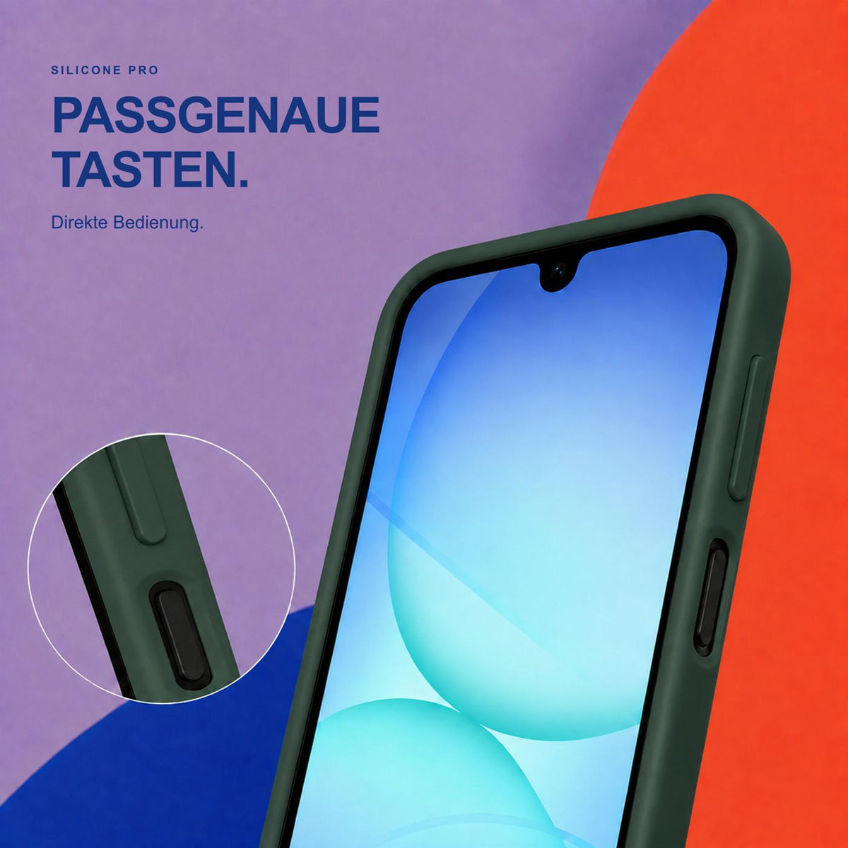 Samsung Galaxy A18 - Silikon Hülle Soft-Touch Tannengrün