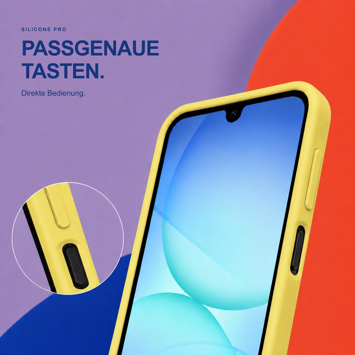 Samsung Galaxy A18 - Silikon Hülle Soft-Touch Zitronengelb
