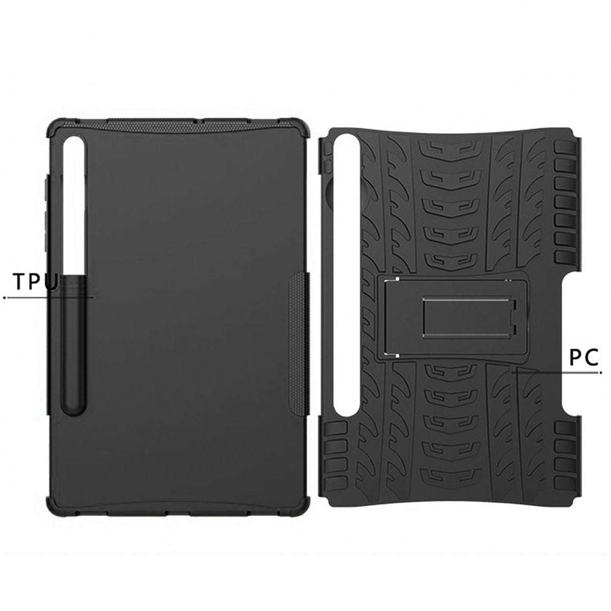 Samsung Galaxy Tab S10 FE - Outdoor Tablet Hülle Ständer Schwarz