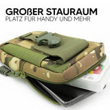 Praktische Handy-Gürteltasche in Schwarz oder Camouflage – Perfekt für Arbeit und Outdoor.