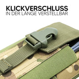 Praktische Handy-Gürteltasche in Schwarz oder Camouflage – Perfekt für Arbeit und Outdoor.