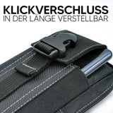 Praktische Handy-Gürteltasche in Schwarz oder Camouflage – Perfekt für Arbeit und Outdoor.