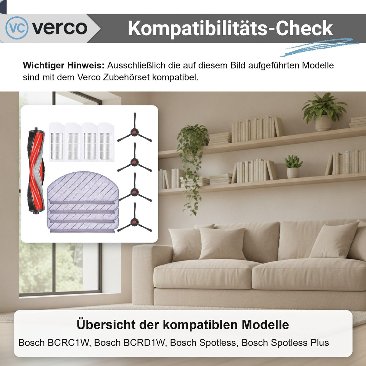 Bosch Spotless Zubehör-Set 13-teilig – Bürsten & Filter Spotless