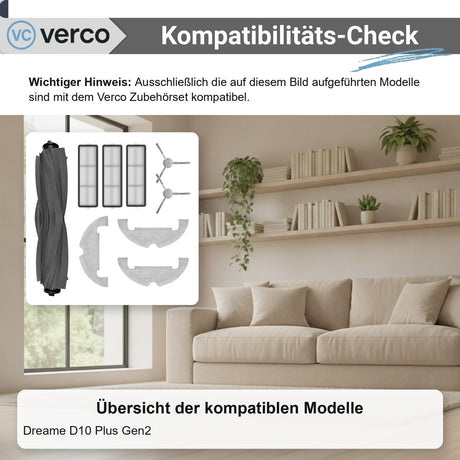 Dreame D10 Plus Gen2 Zubehör-Set 9-teilig – Bürsten, Filter D10 Plus Gen2