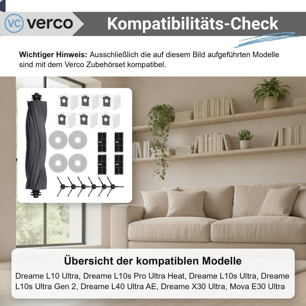 Dreame X30 Ultra Zubehör-Set 21-teilig – Bürsten & Filter L10 Ultra