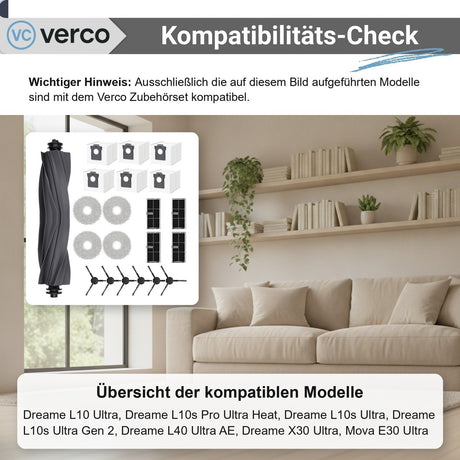 Dreame X30 Ultra Zubehör-Set 21-teilig – Bürsten & Filter L10 Ultra