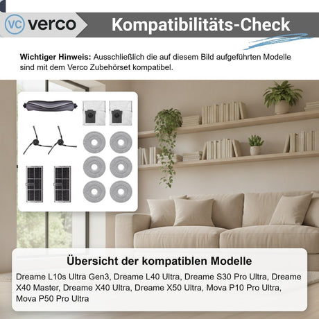 Dreame X40 Master Zubehör-Set 13-teilig – Bürsten & Filter L10s Ultra Gen3