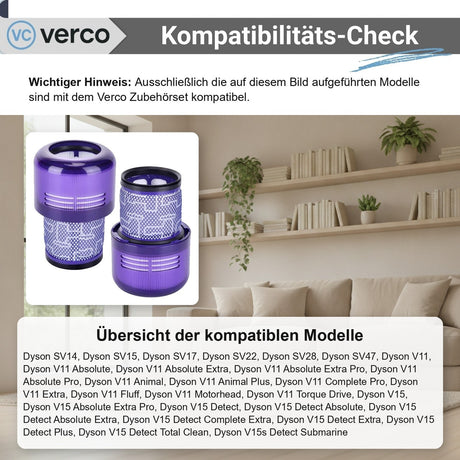 Dyson V11 / V15 Zubehör-Set – Ersatzfilter SV14