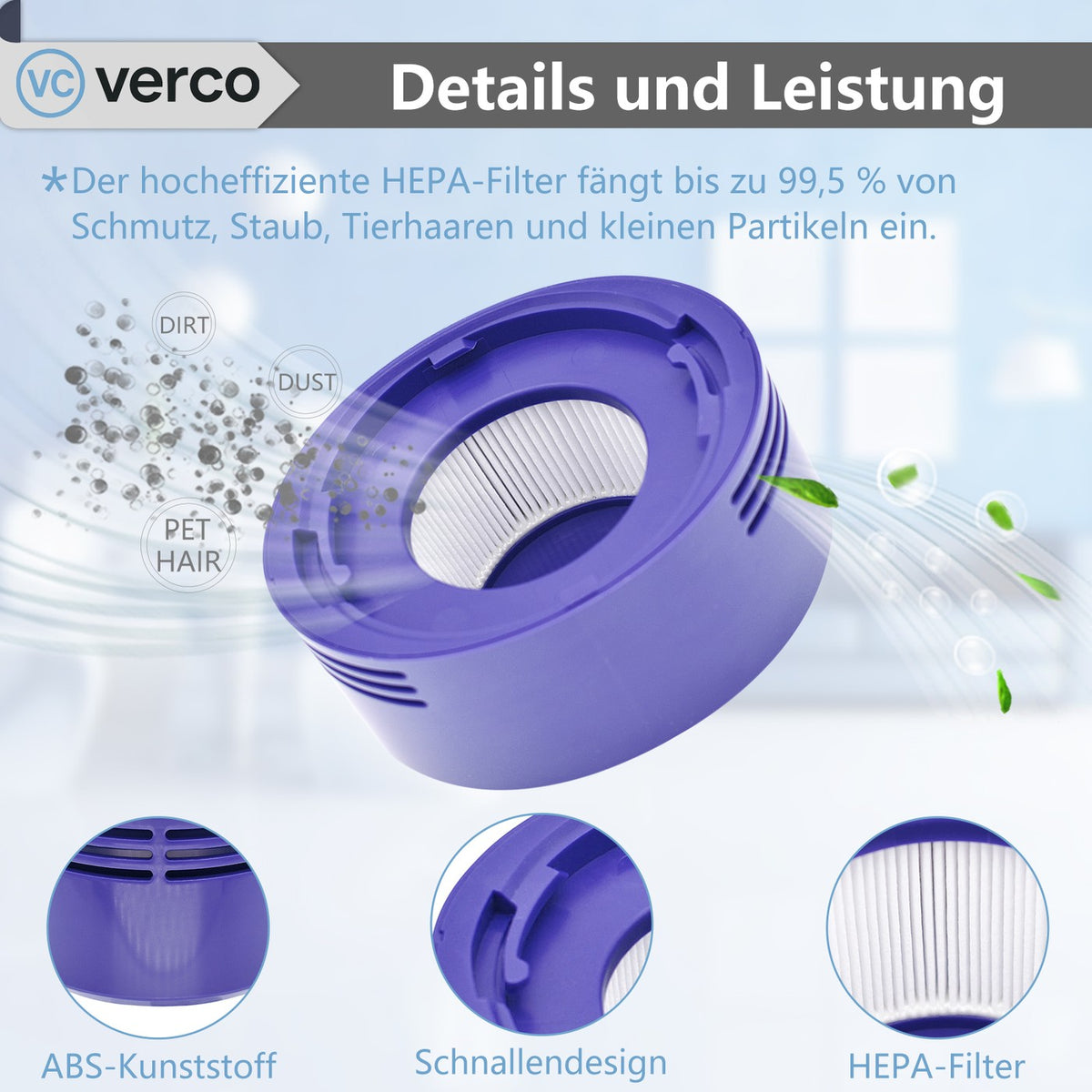 Dyson V7 / V8 Zubehör-Set – Vorfilter & HEPA-Filter DC58