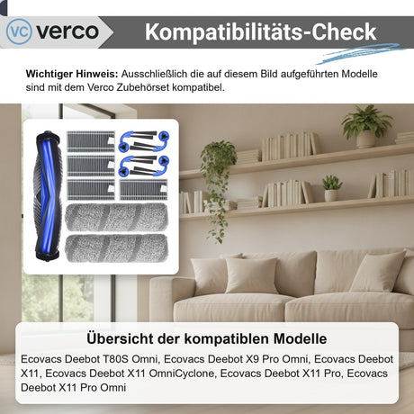 Ecovacs Deebot X11 Zubehör-Set 11-teilig – Bürsten & Filter Deebot X11