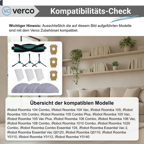 iRobot Roomba 105 Zubehör-Set 13-teilig – Bürsten & Filter Roomba 105