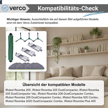 iRobot Roomba 205 Zubehör-Set 10-teilig – Bürsten & Filter Roomba 205