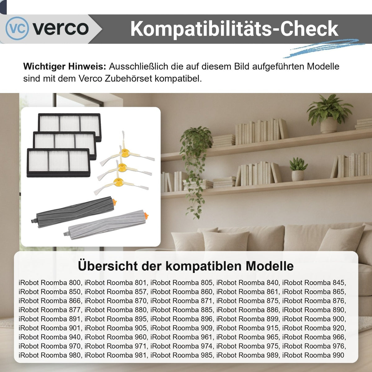 iRobot Roomba 800/900 Zubehör-Set 8-teilig – Filter Roomba 800