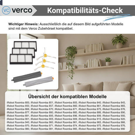 iRobot Roomba 800/900 Zubehör-Set 8-teilig – Filter Roomba 800