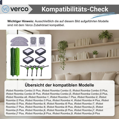 iRobot Roomba i5 Plus Zubehör-Set 14-teilig – Bürsten Roomba Combo i3 Plus