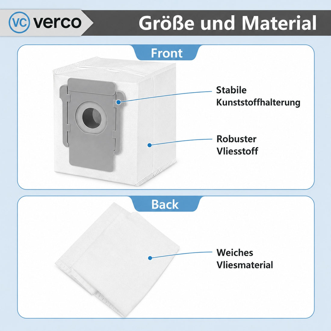 Stabile Halterung und Vliesstoff