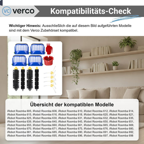 iRobot Roomba 600 Zubehör-Set 14-teilig – Bürsten & Filter Roomba 605