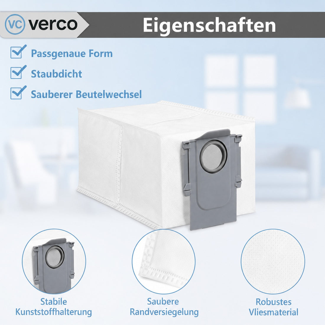 Halterung und Randversiegelung