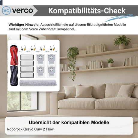 Roborock Qrevo Curv 2 Flow Zubehör-Set 16-teilig – Bürsten Qrevo Curv 2 Flow