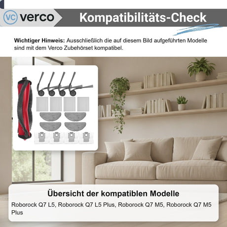 Roborock Q7 M5 Zubehör-Set 17-teilig – Bürsten & Filter Q7 L5
