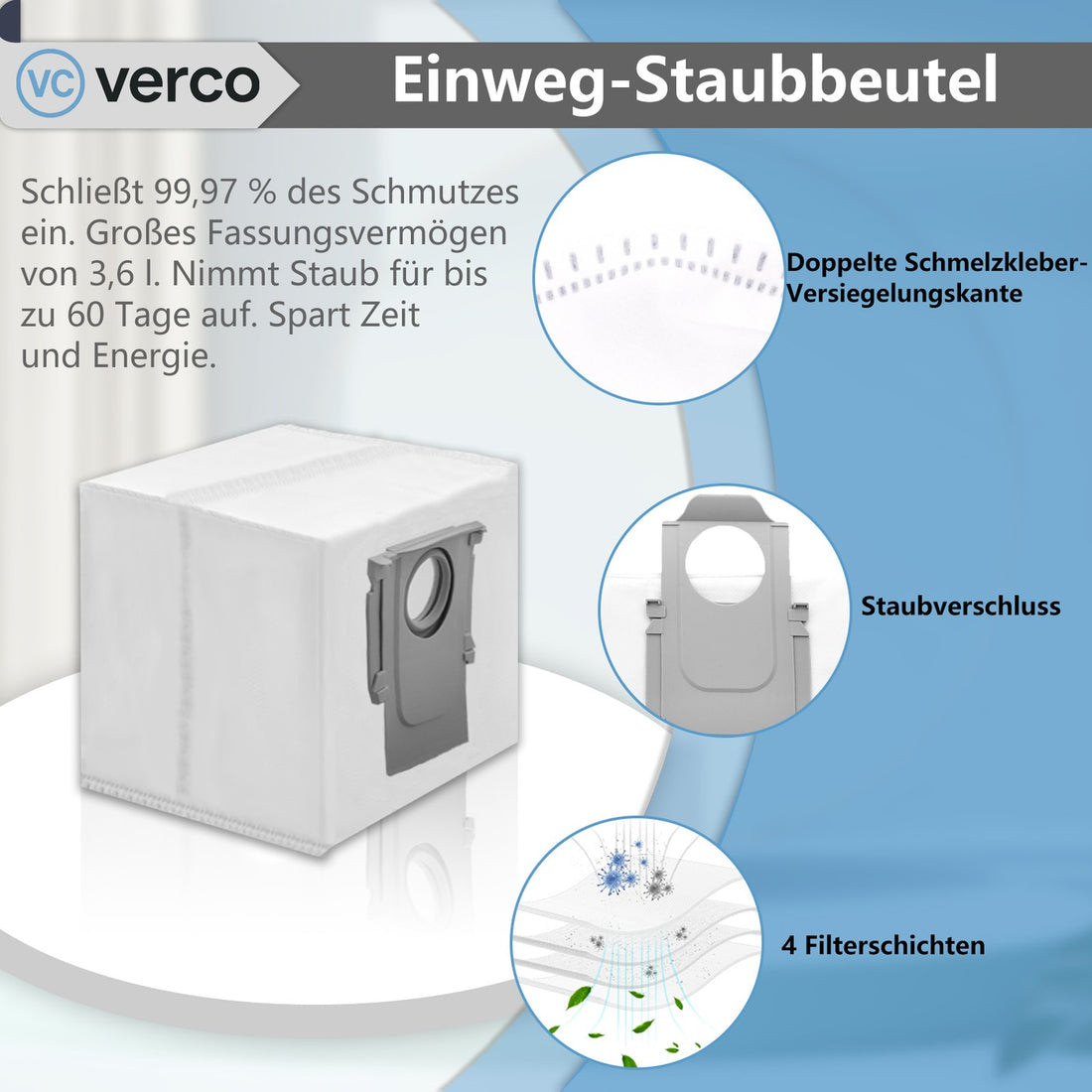 Staubbeutel für die Absaugstation