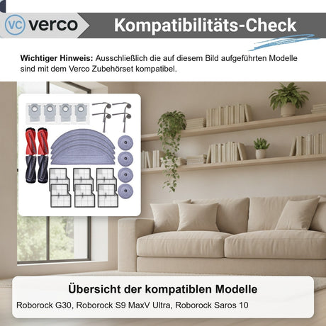 Roborock Saros 10 Zubehör-Set 26-teilig – Bürsten & Filter Saros 10