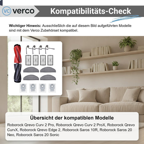 Roborock Saros 20 Sonic Zubehör-Set 17-teilig – Bürsten Saros 20 Sonic