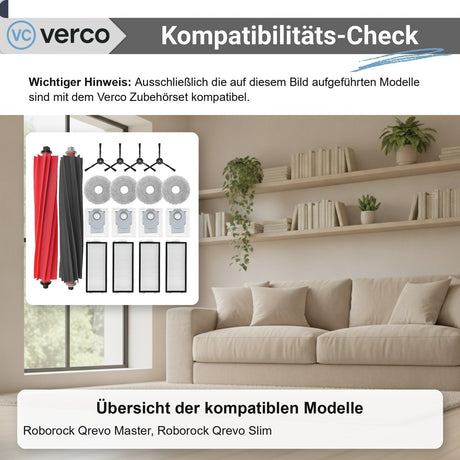 Roborock Qrevo Master/Slim Zubehör-Set 18-teilig – Bürsten Qrevo Master